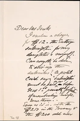 Letter from Charles C. Perkins to Francis H. Jenks, 1880 October 23