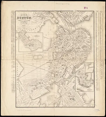 Plan of Boston comprising a part of Charlestown and Cambridge