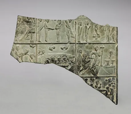 Fragment of an Icon with Scenes from Christ's Passion