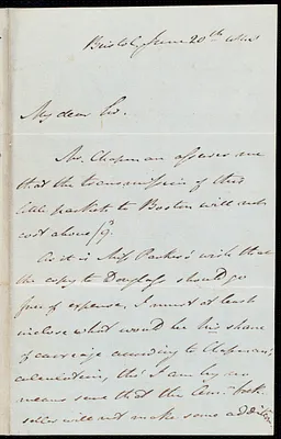 Letter from John Bishop Estlin, Bristol, to Samuel May, June 20th, 1848