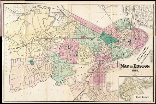 Map of Boston 1872