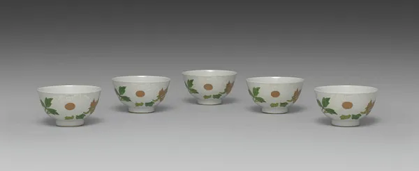 Teabowls with Peony and Crabapple