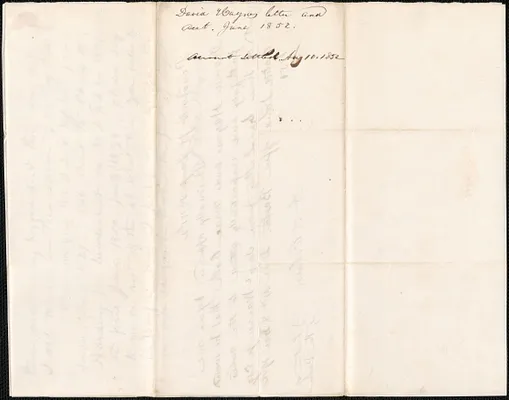 David Haynes to Samuel Warner, June 1852