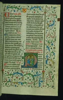 Leaf from Breviary: Saints Peter and Paul from Sanctorale, Initial P
