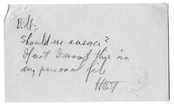 Letter from Jawaharlal Nehru to President Harry S. Truman, with Related Notes