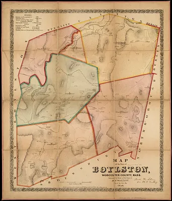 Map of the town of Boylston, Worcester County, Mass