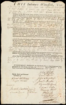 Mary Etheridge indentured to apprentice with Jonathan Davies of Roxbury, 15 December 1791