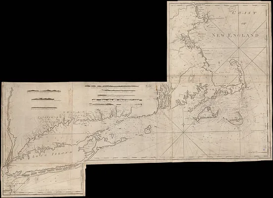 Chart from New York to Timber Island including Nantucket Shoals