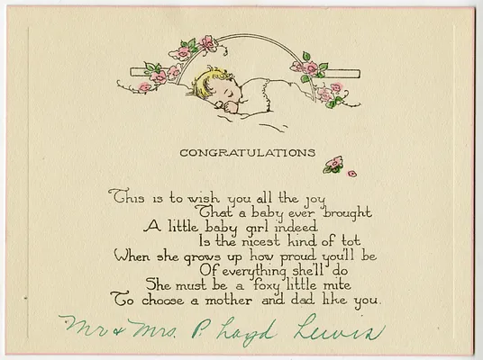 Card from Mr. and Mrs. P. Loyd Lewis