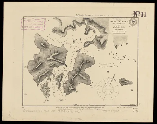 South America-- Magellan Strait, Desolation I., Week Islands