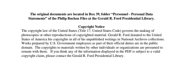 Personnel - Personal Data Statements