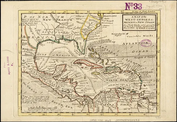 A map of the West-Indies &c. Mexico or New Spain