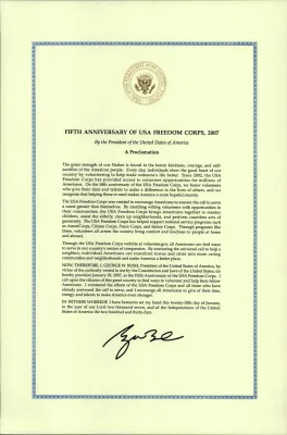 Fifth Anniversary of USA Freedom Corps, 01/29/2007 [Version 1]
