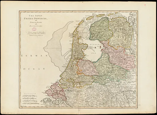 The seven United Provinces, with their roads and divisions