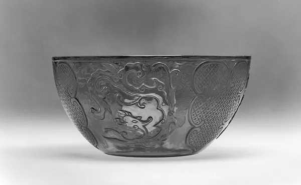 Bowl with Scrolls and Geometric Panels