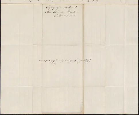 George W. Coffin to Charles Hudson, 6 March 1838
