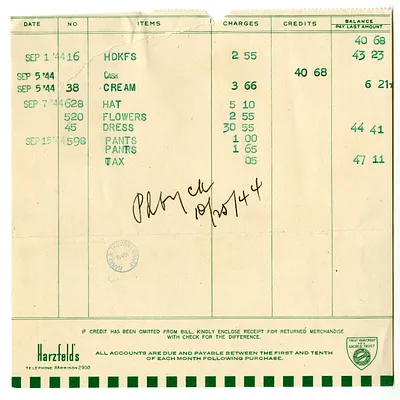 Bill from Harzfeld's