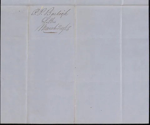 Parker P. Burleigh to W. A. Harrington, 24 March 1856