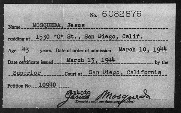 Mosqueda, Jesus - 1944