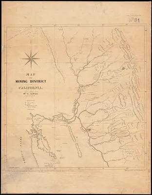 Map of the mining district of California