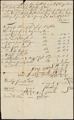 Accounts of Guardians of the Dudley Indians 1815