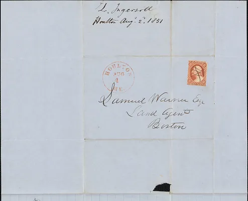 Z. Ingersoll to Samuel Warner Junior, 2 August 1851
