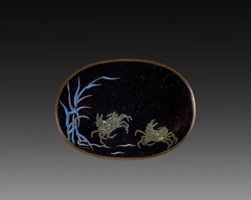 Belt Buckle with Crabs and Sea Plant
