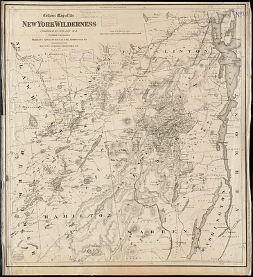 Colton's Map of the New York Wilderness
