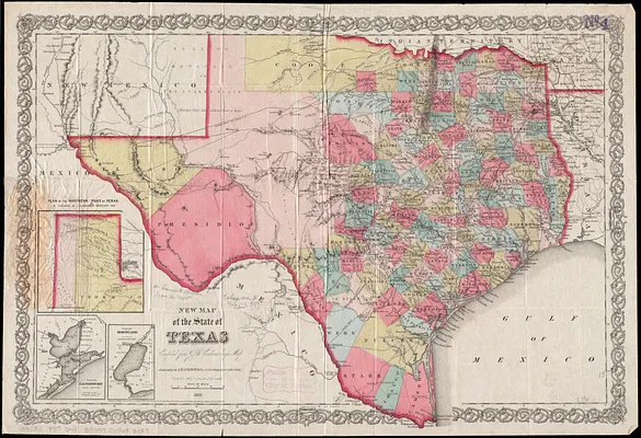 New map of the state of Texas