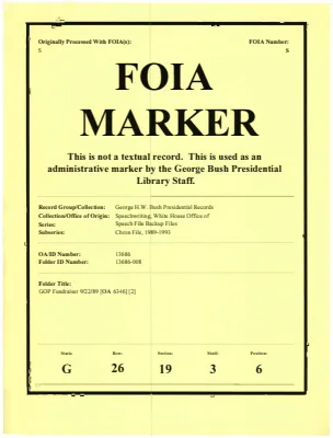 GOP Fundraiser 9/22/89 [OA 6346] [2]