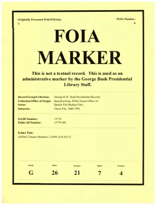 GOPAC Charter Members 11/8/91 [OA 8317]