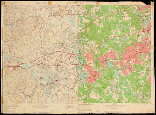 Framingham and Natick quadrangles, Massachusetts