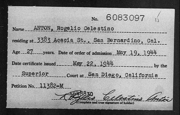 Anton, Rogelio Celestino - 1944