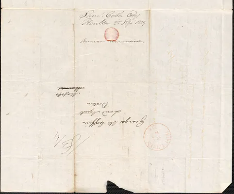 Samuel Cook to George Coffin, 25 September 1839