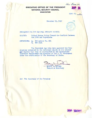 Memorandum from Sidney Souers to the National Security Council