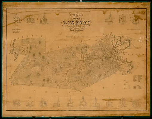 Map of the town of Roxbury