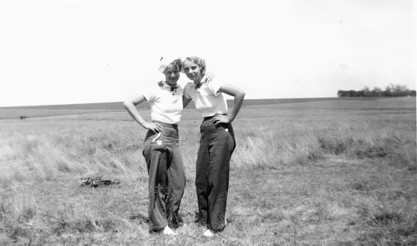 Women in Grassy Field, Cedar Falls, 1938