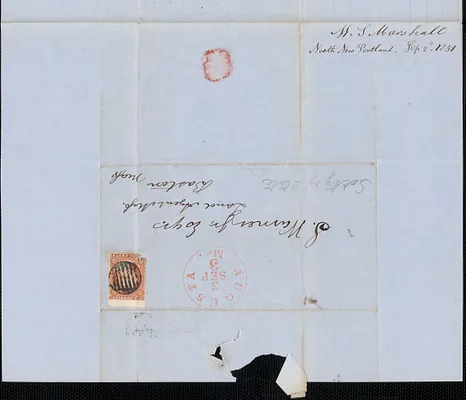 W. S. Marshall to Samuel Warner, 2 September 1851