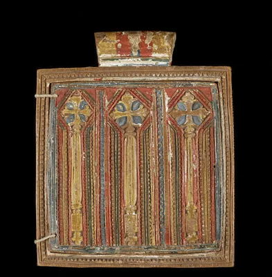 Double-sided Diptych with Mary at Dabra Metmaq (Front); Saints (Back)