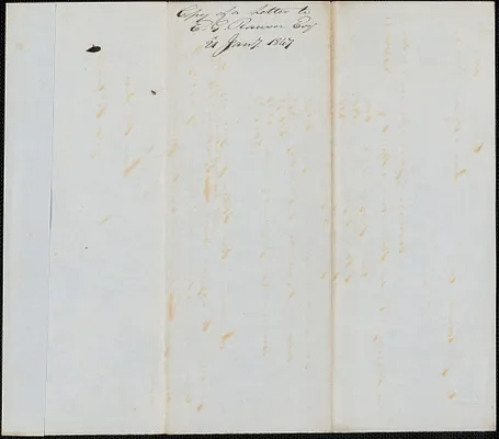 Copy of a letter from George Coffin to E. G. Rawson, 21 January 1847