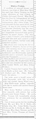 Newspaper Announcement, Wallace-Truman, from the Independence Examiner