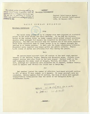 Memorandum, Daily Korean Bulletin