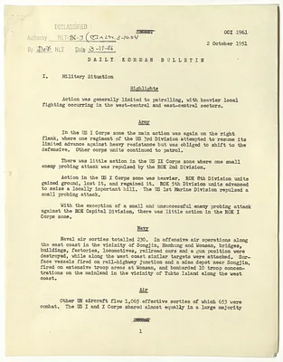 Memorandum, Daily Korean Bulletin