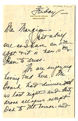 Letter from Bess W. Truman to Margaret Truman with Newspaper Clipping