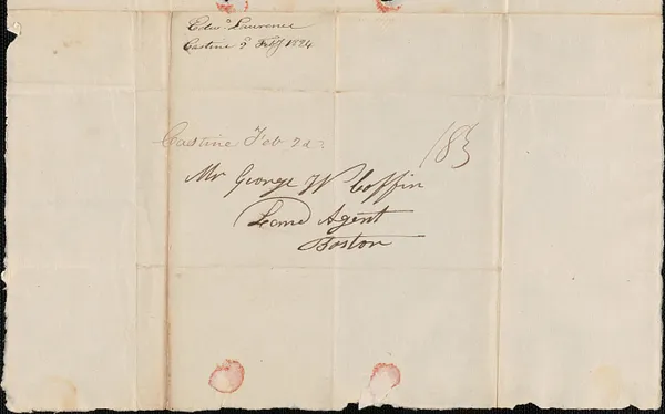 Edward Lawrence to George Coffin, 2 February 1824