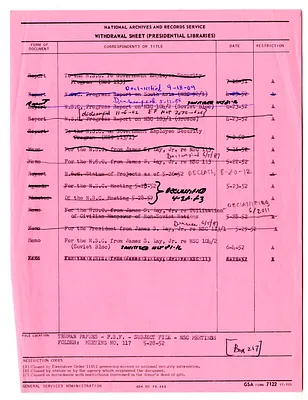 Memorandum from James S. Lay, Jr. to the National Security Council with Attachment