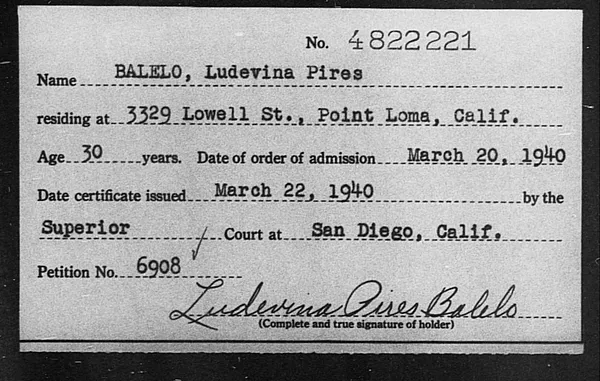 Balelo, Ludevina Pires - 1940