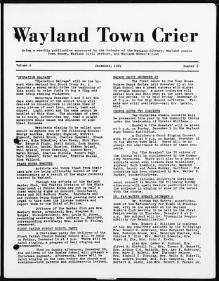 Wayland Town Crier