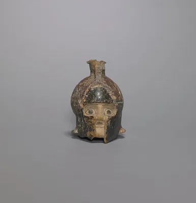 Aryballos in the Form of a Helmeted Head