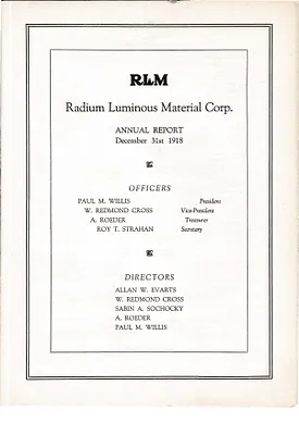 Report, January 30, 1919